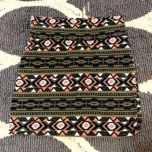 mini skirt, runs really small